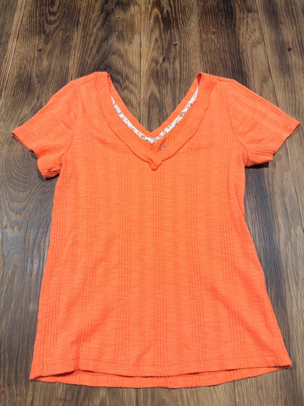 NWOT Pilcro Orange V-Neck Short Sleeve Tee